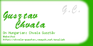 gusztav chvala business card